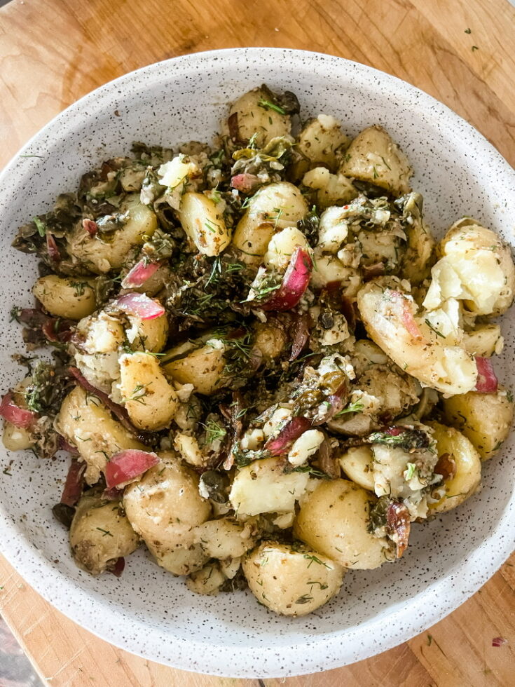 Potato Salad with Dill, Capers and Brown Butter