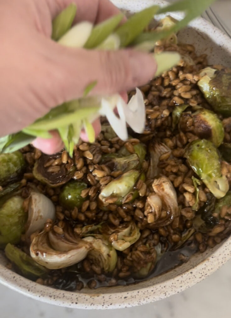 Farro and Brussels Sprouts Salad with Truffle Vinaigrette