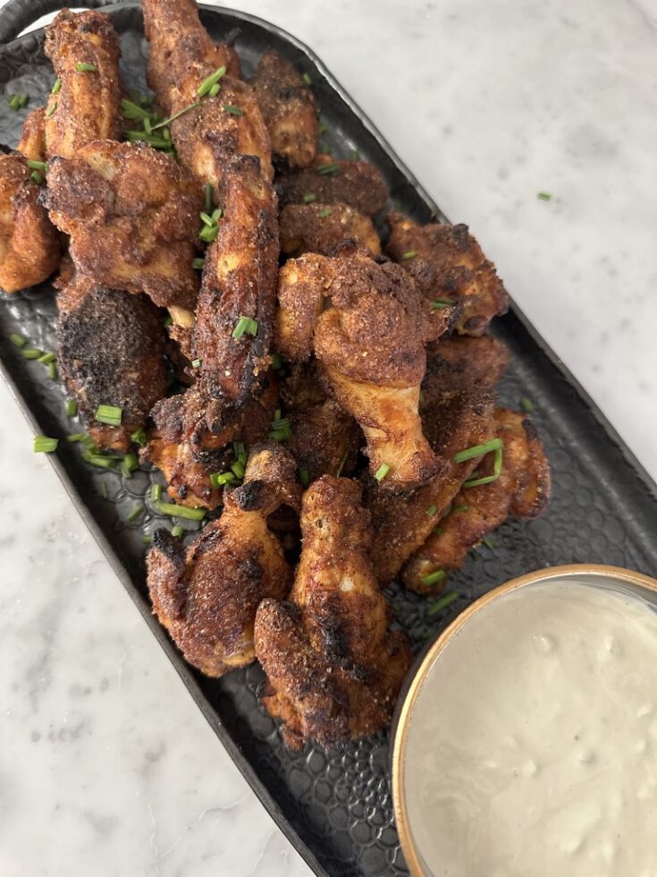 Pickle Brined Chicken Wings with KC Style Dry Rub 